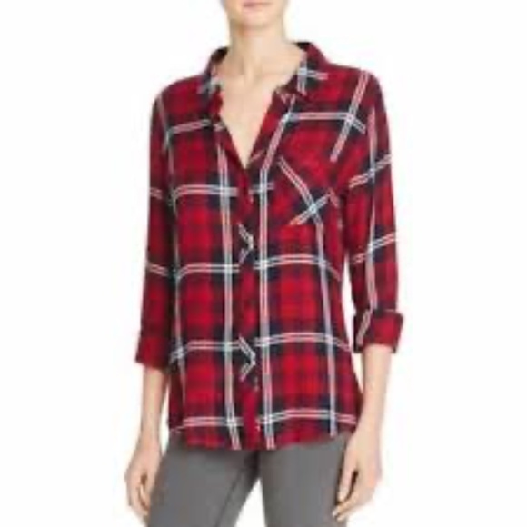 RAILS $158 Women's 'Hunter' Red Plaid Button Up Shirt Size Small - Picture 1 of 12